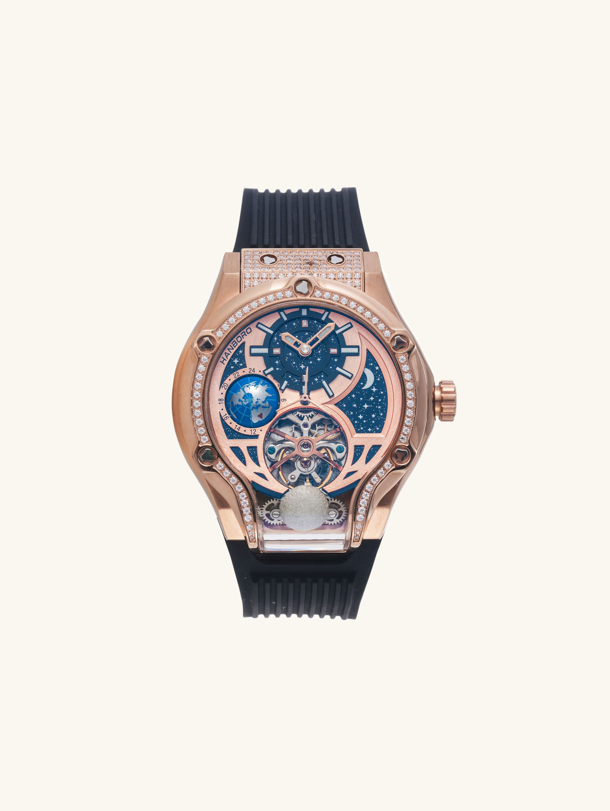 Men's Watch with a 304 Stainless Steel, Crystal, and Diamond-Set Mechanical Movement