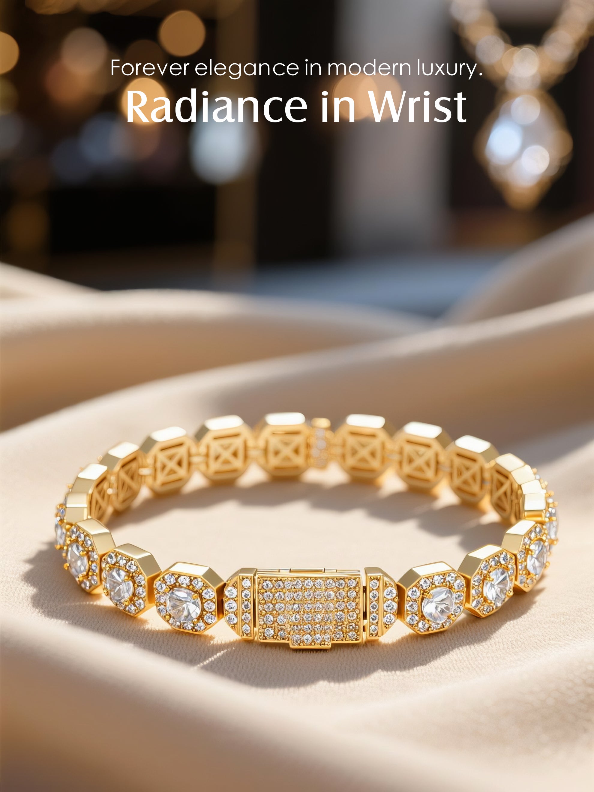 Diamond 14K Rock Sugar Bracelet