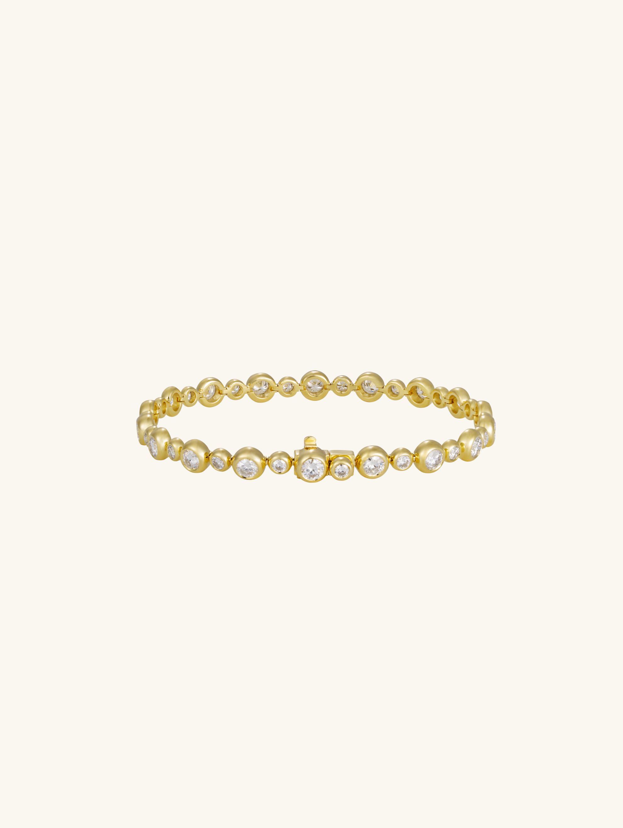 14K Pink Gold Small Diamond Bracelet