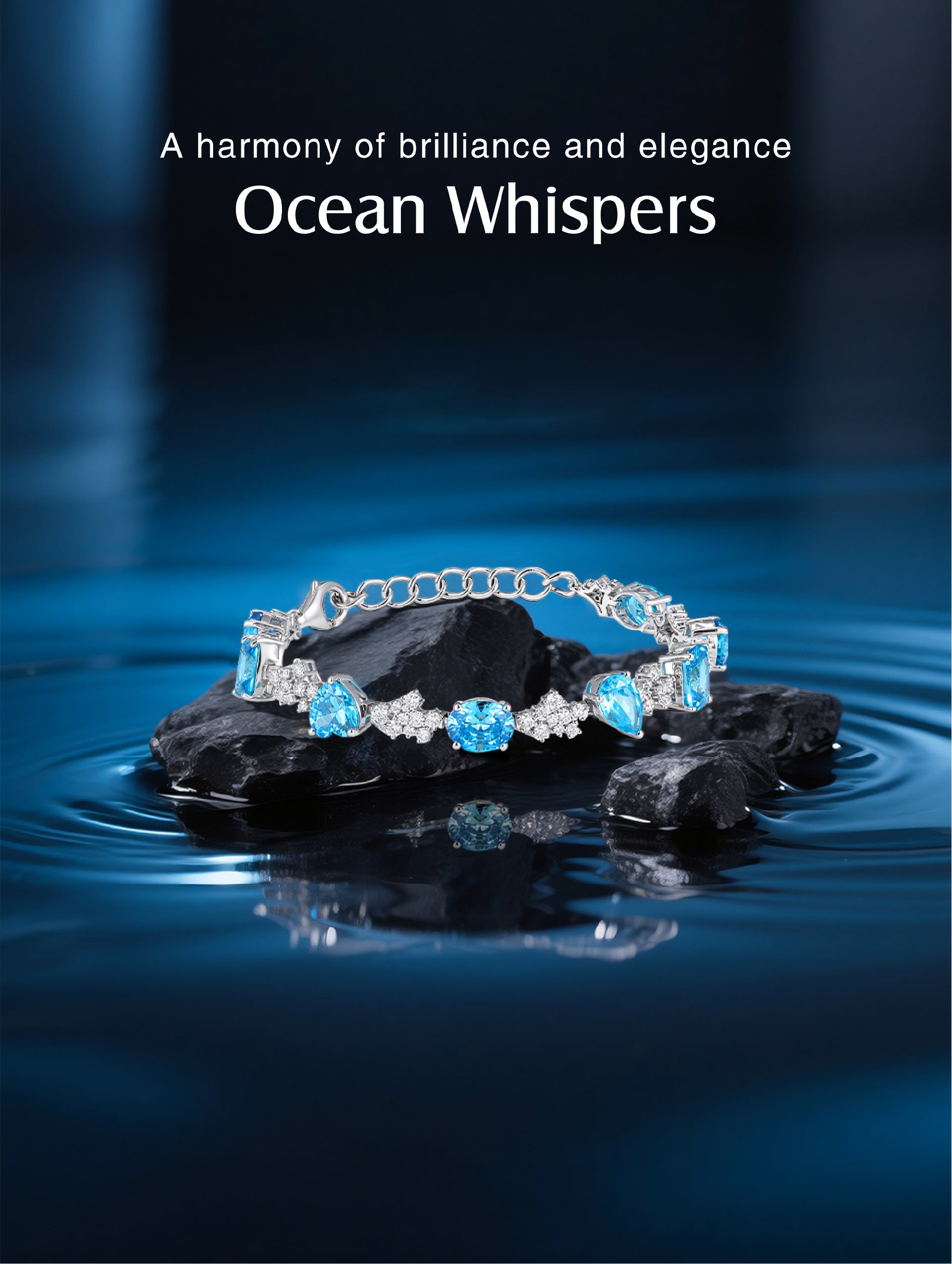 Small Sapphire Diamond 14K Bracelet