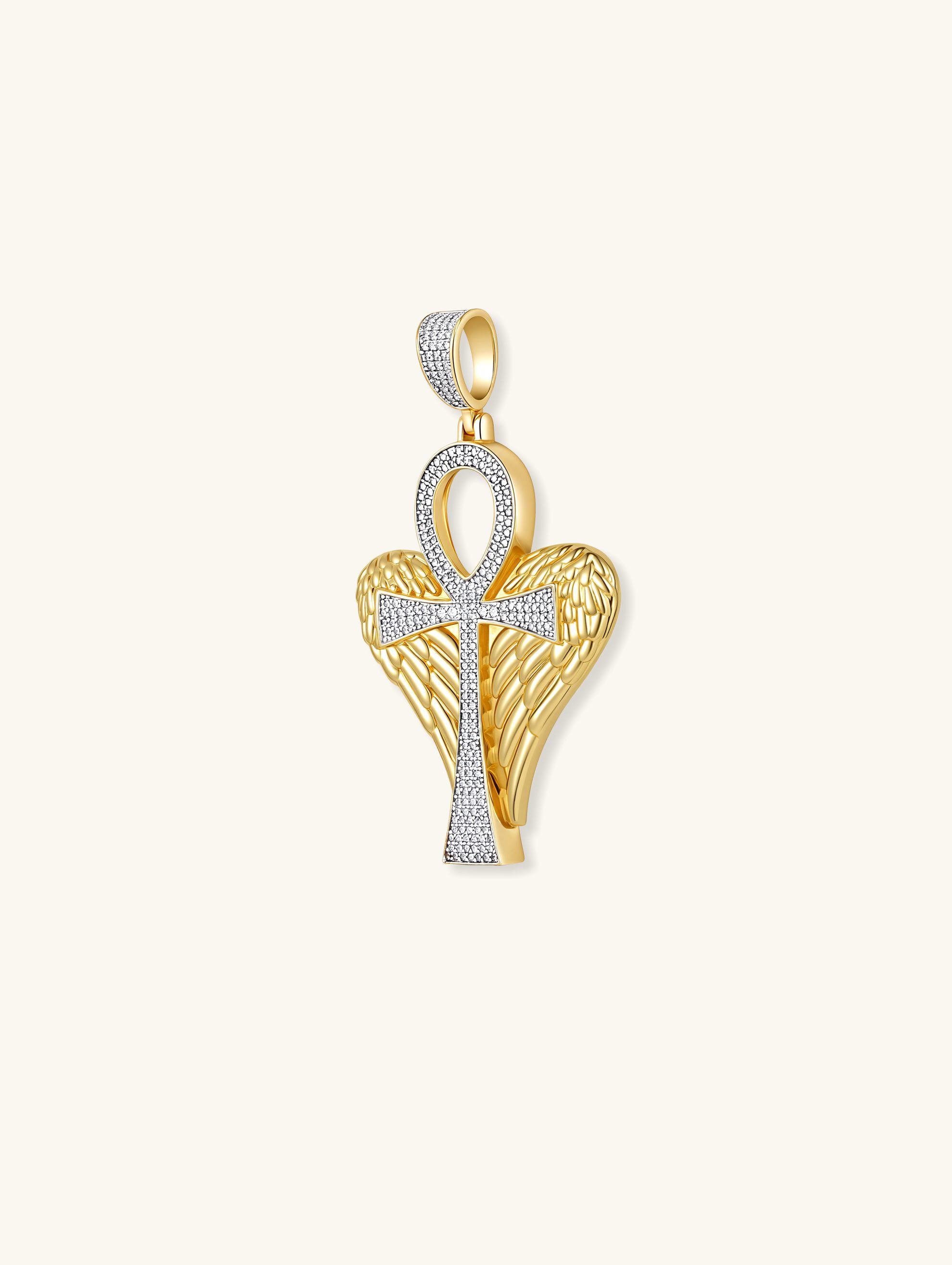 Angel Wings Pavé Pendant