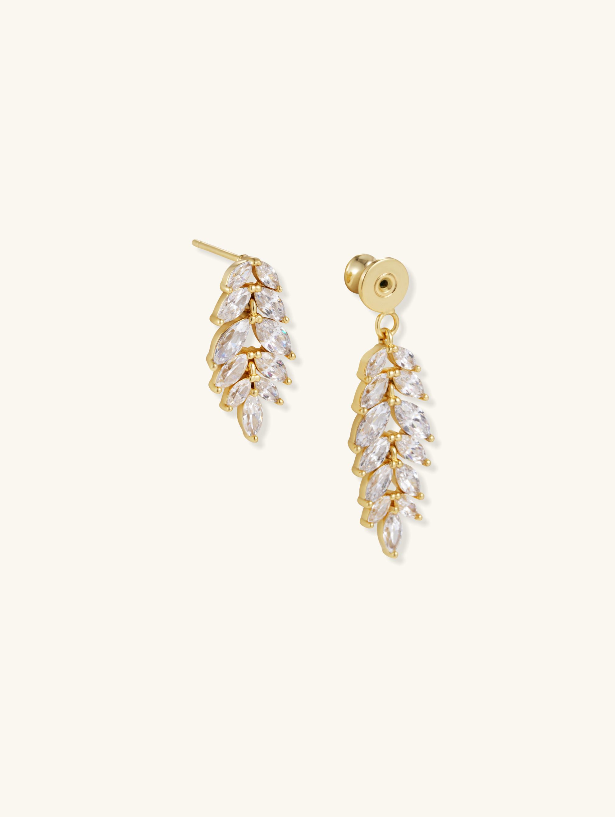 Marquise Leaf Stud Earrings
