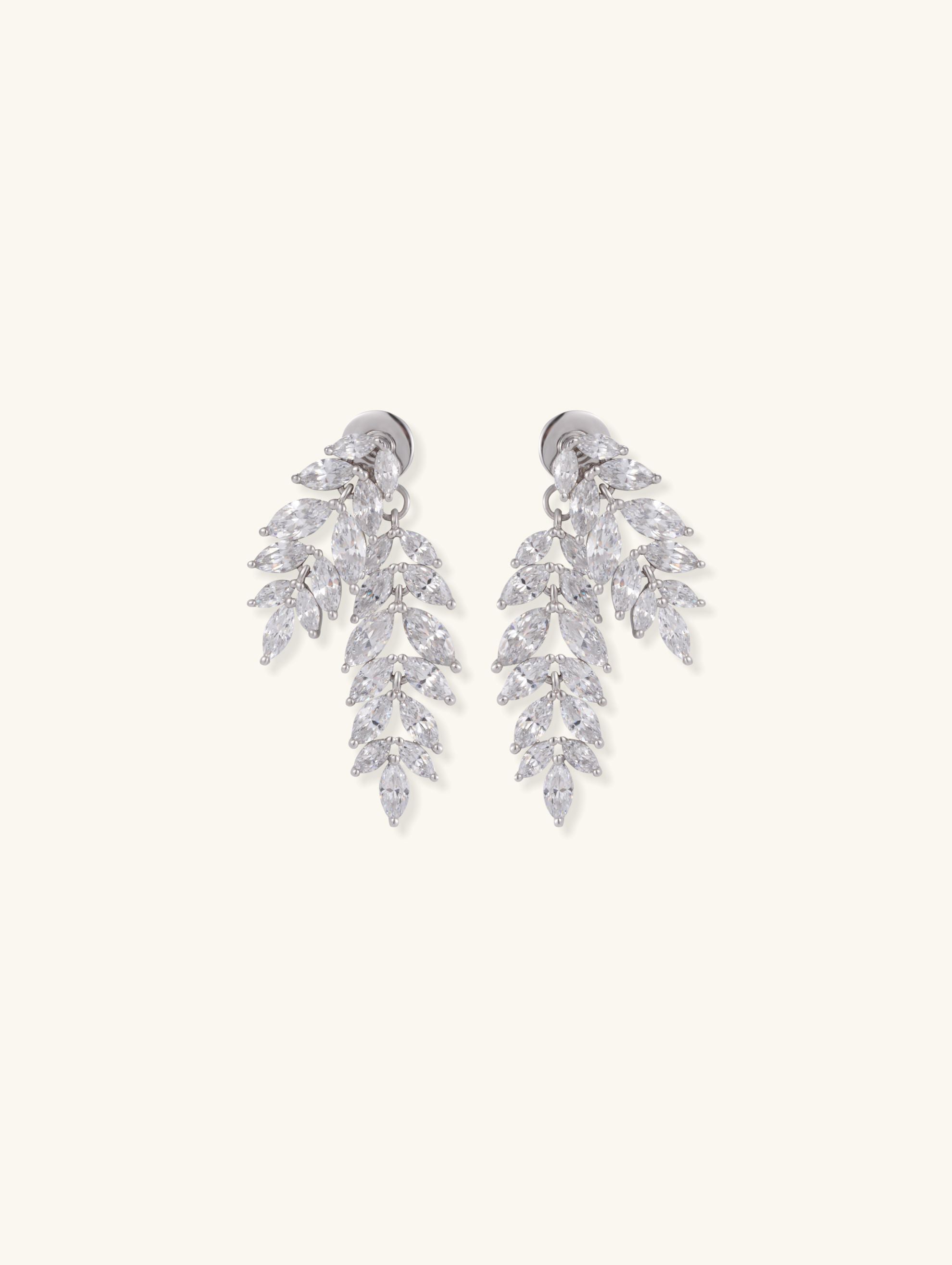 Marquise Leaf Stud Earrings