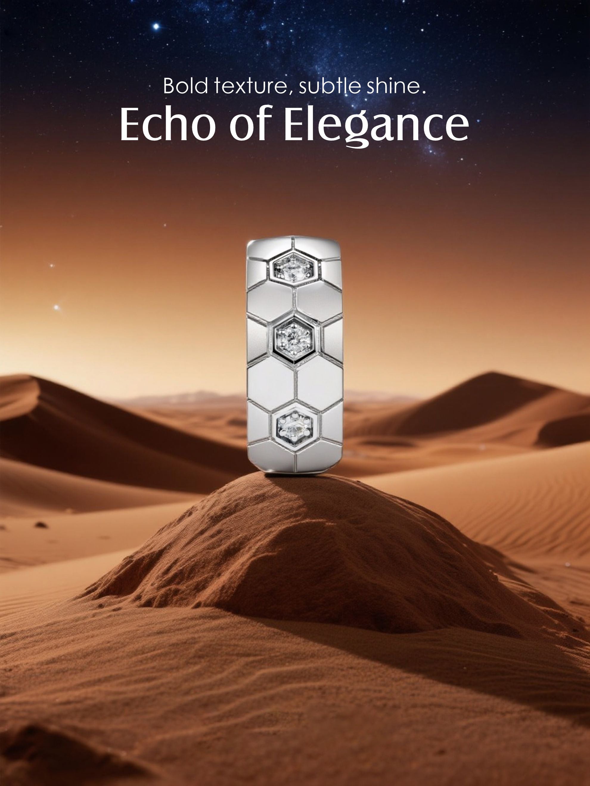 14K Geometric Honeycomb Earrings