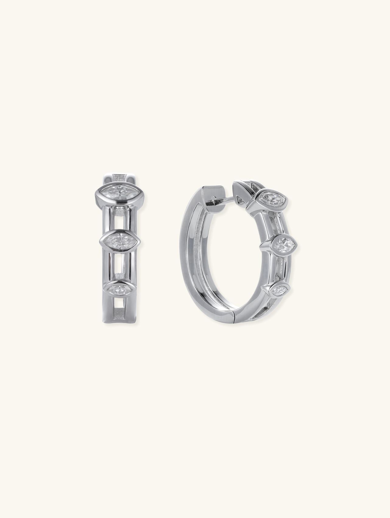 14K Large Diamond Earrings