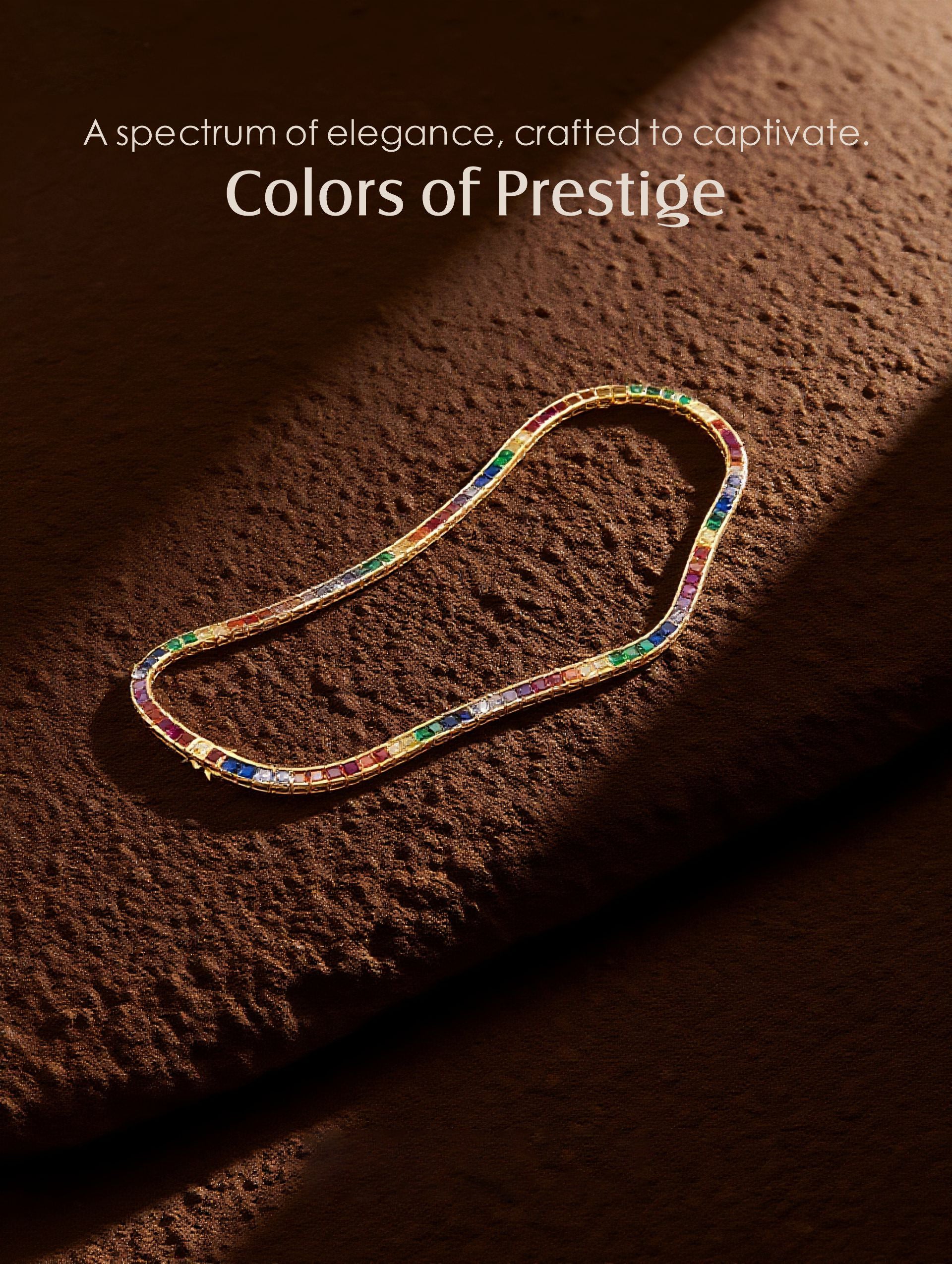 14K Rainbow Diamond Necklace