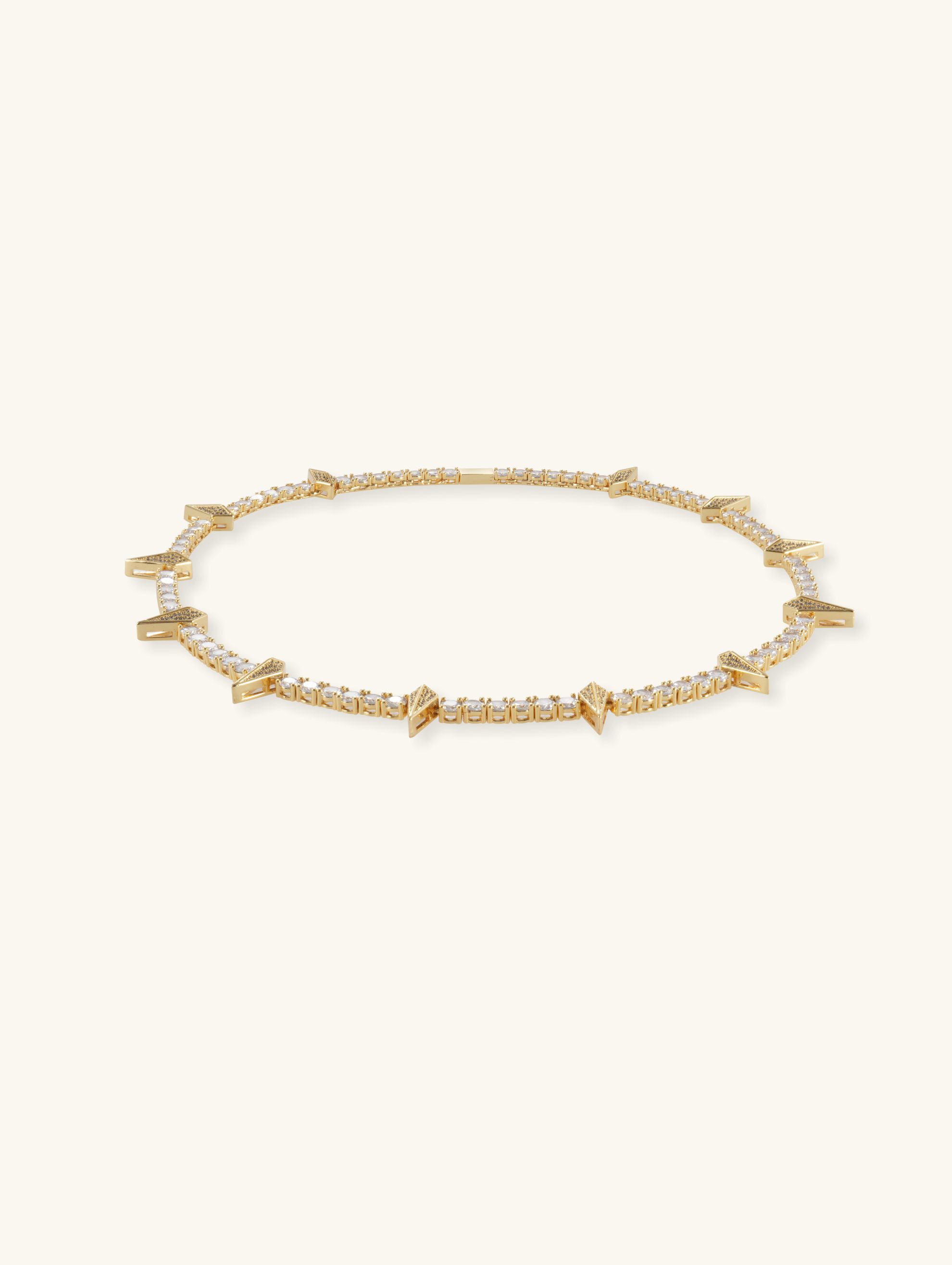 Diamond 14K Leopard Claw-Style Tennis Chain