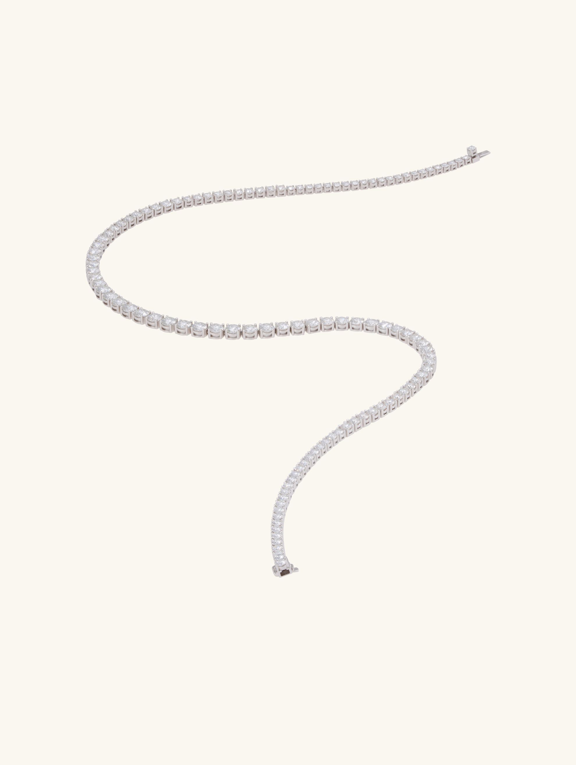 14K Sleek Bubble Diamond Necklace