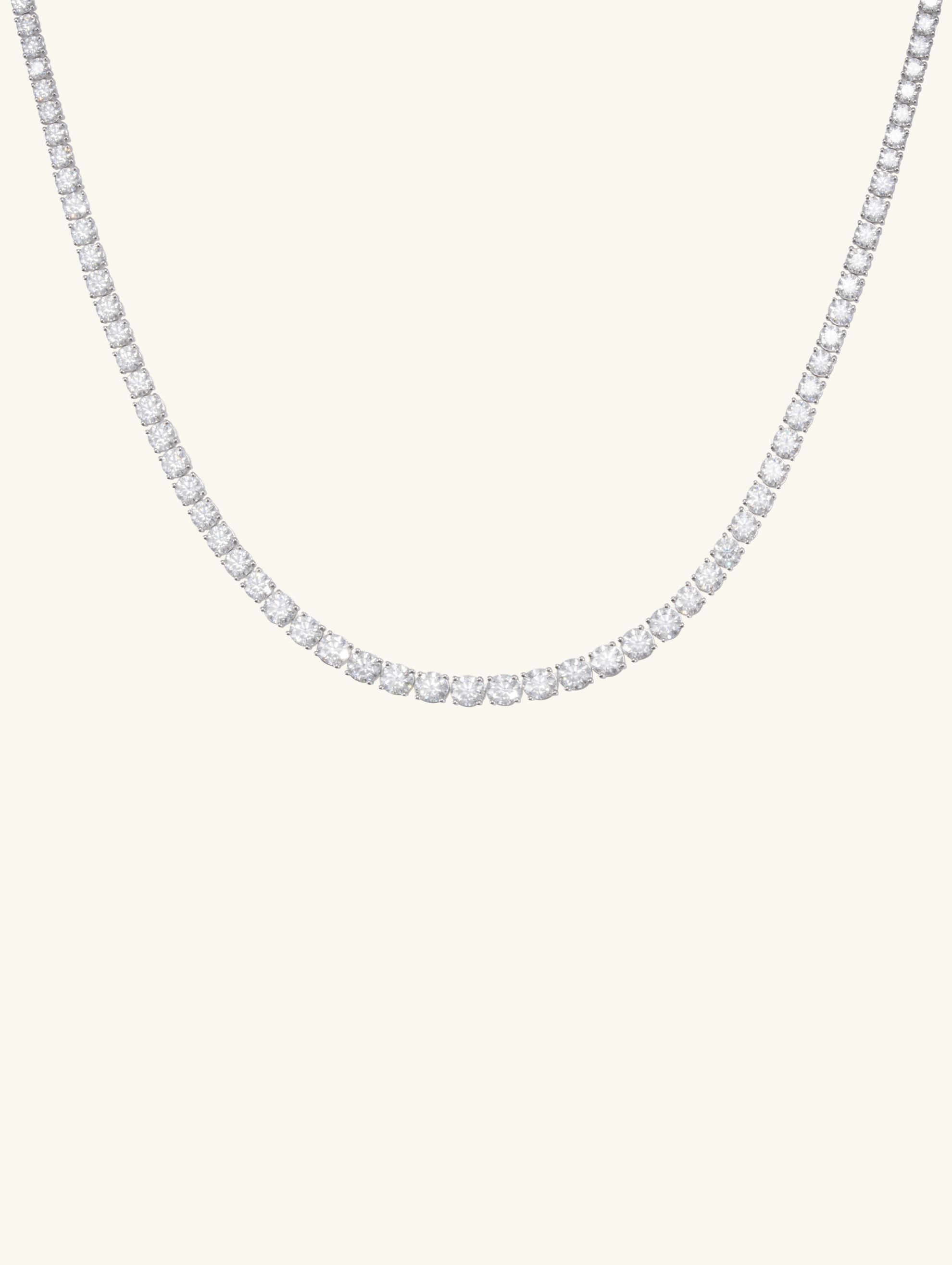 14K Sleek Bubble Diamond Necklace