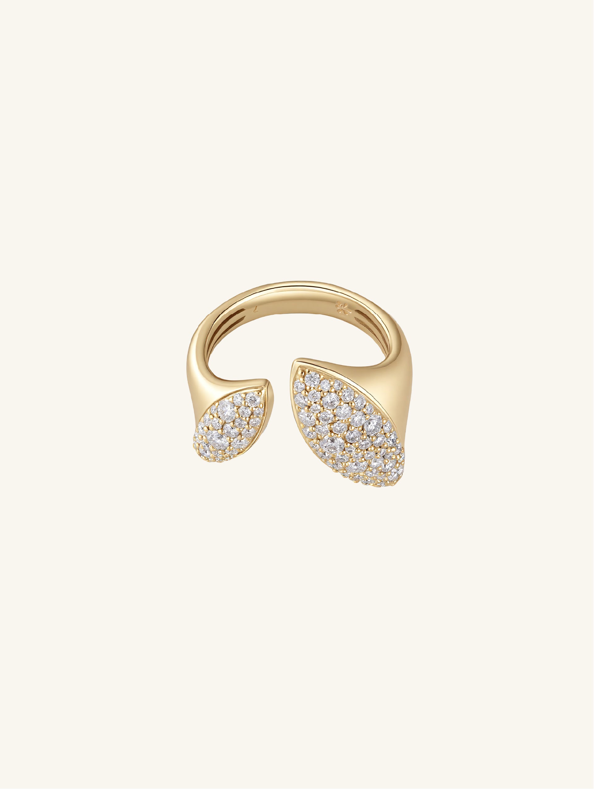 14K Pave Diamond Ring