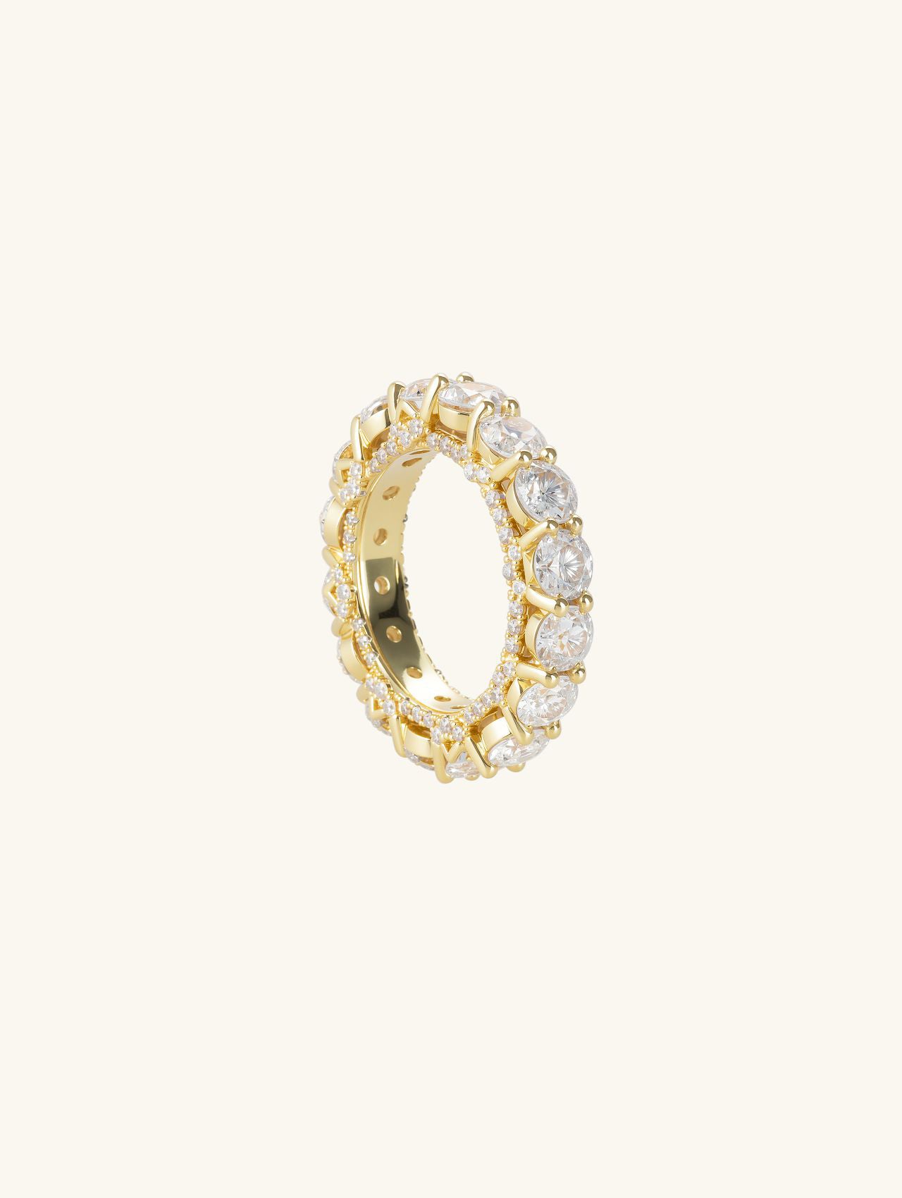 Gold Eternity Band with Round-Cut Stones
