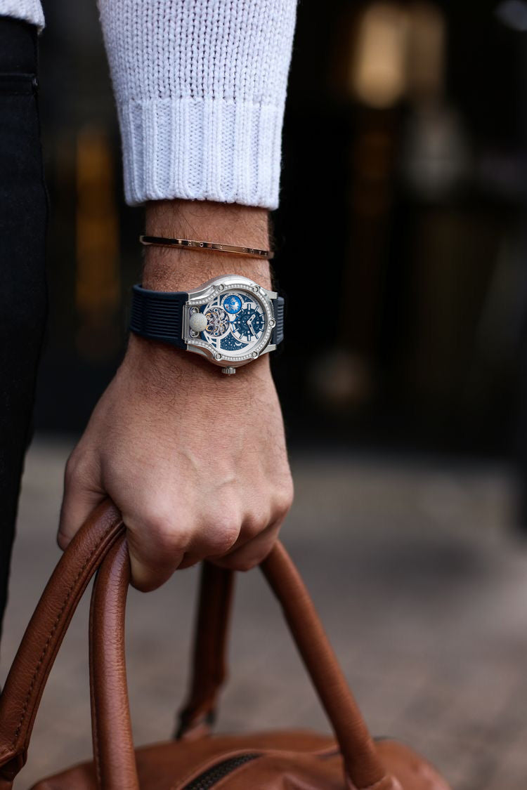 Luxury silver watch US shipping