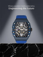 Men's Watch with a 304 Stainless Steel Mechanical Movement-Blue Strap
