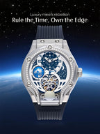 Men's Watch with a 304 Stainless Steel, Crystal, and Diamond-Set Mechanical Movement