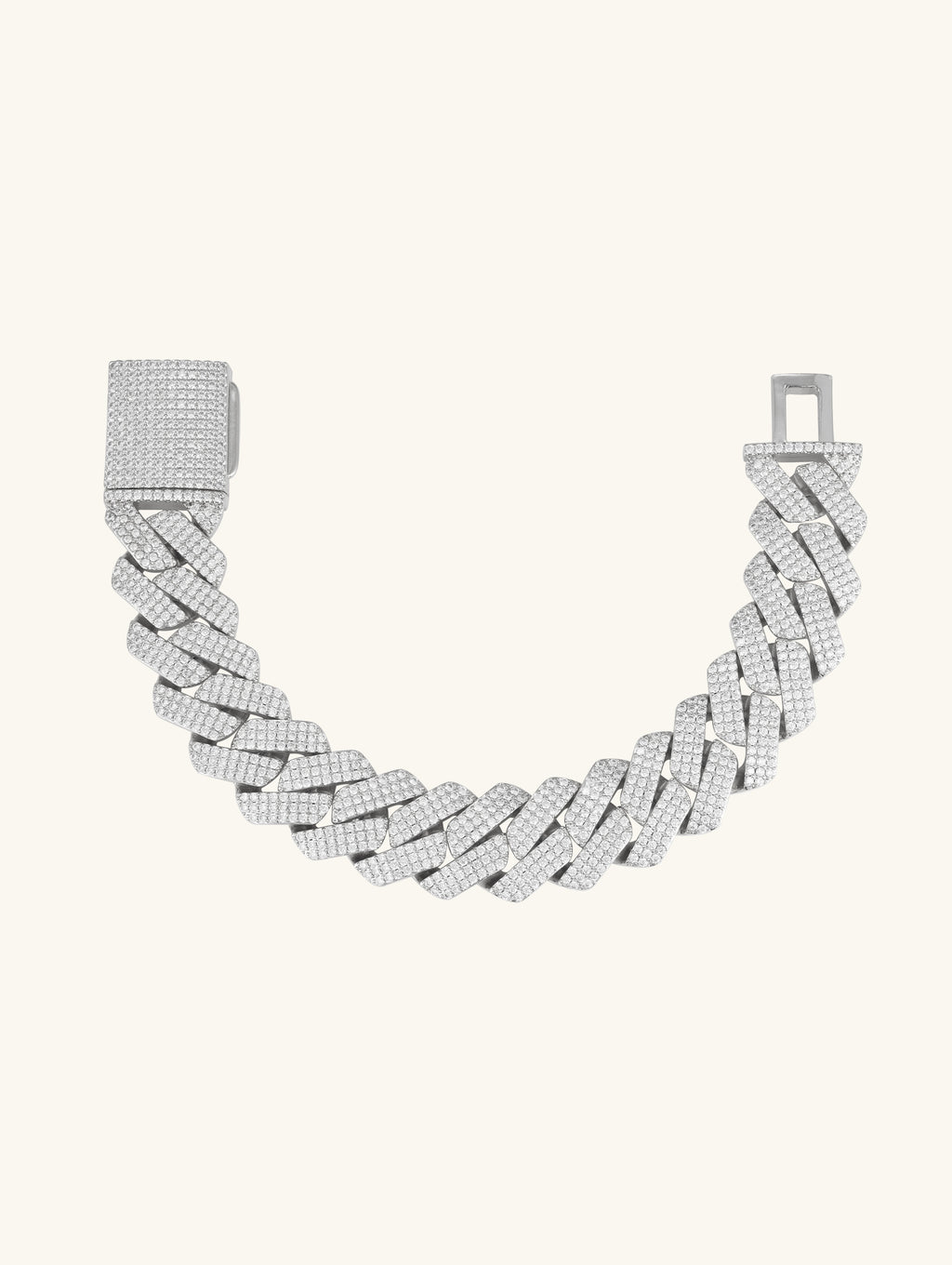 20mm Diamond 14K Cuban Bracelet