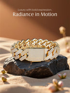 20mm Diamond 14K Cuban Bracelet