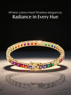 14K Rainbow Diamond Bracelet