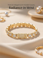 Diamond 14K Rock Sugar Bracelet