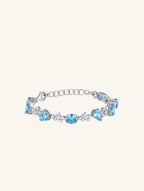 Small Sapphire Diamond 14K Bracelet