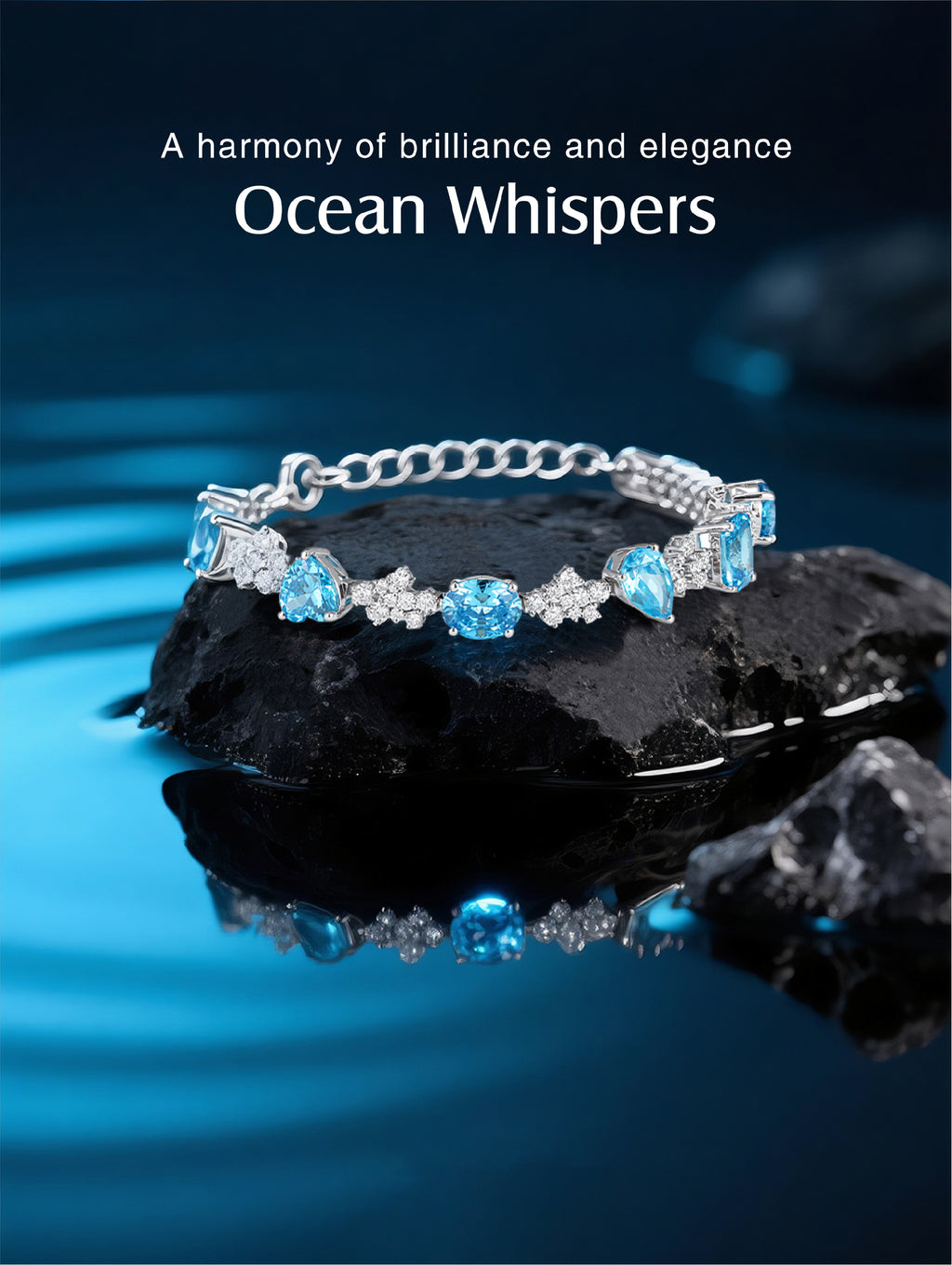 Small Sapphire Diamond 14K Bracelet