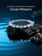 Small Sapphire Diamond 14K Bracelet