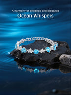 Small Sapphire Diamond 14K Bracelet