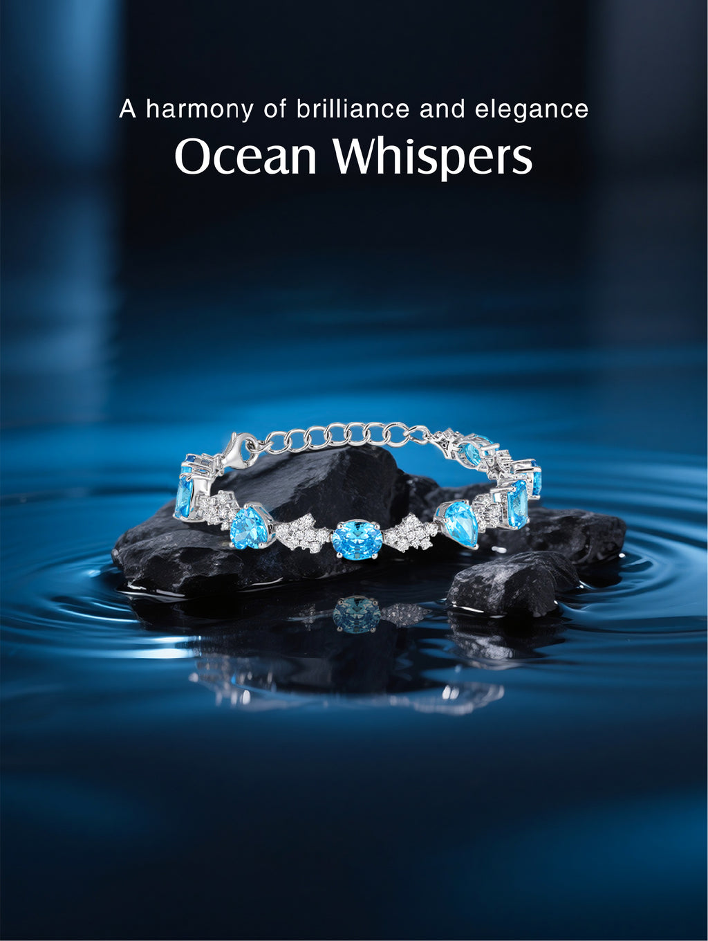 Small Sapphire Diamond 14K Bracelet