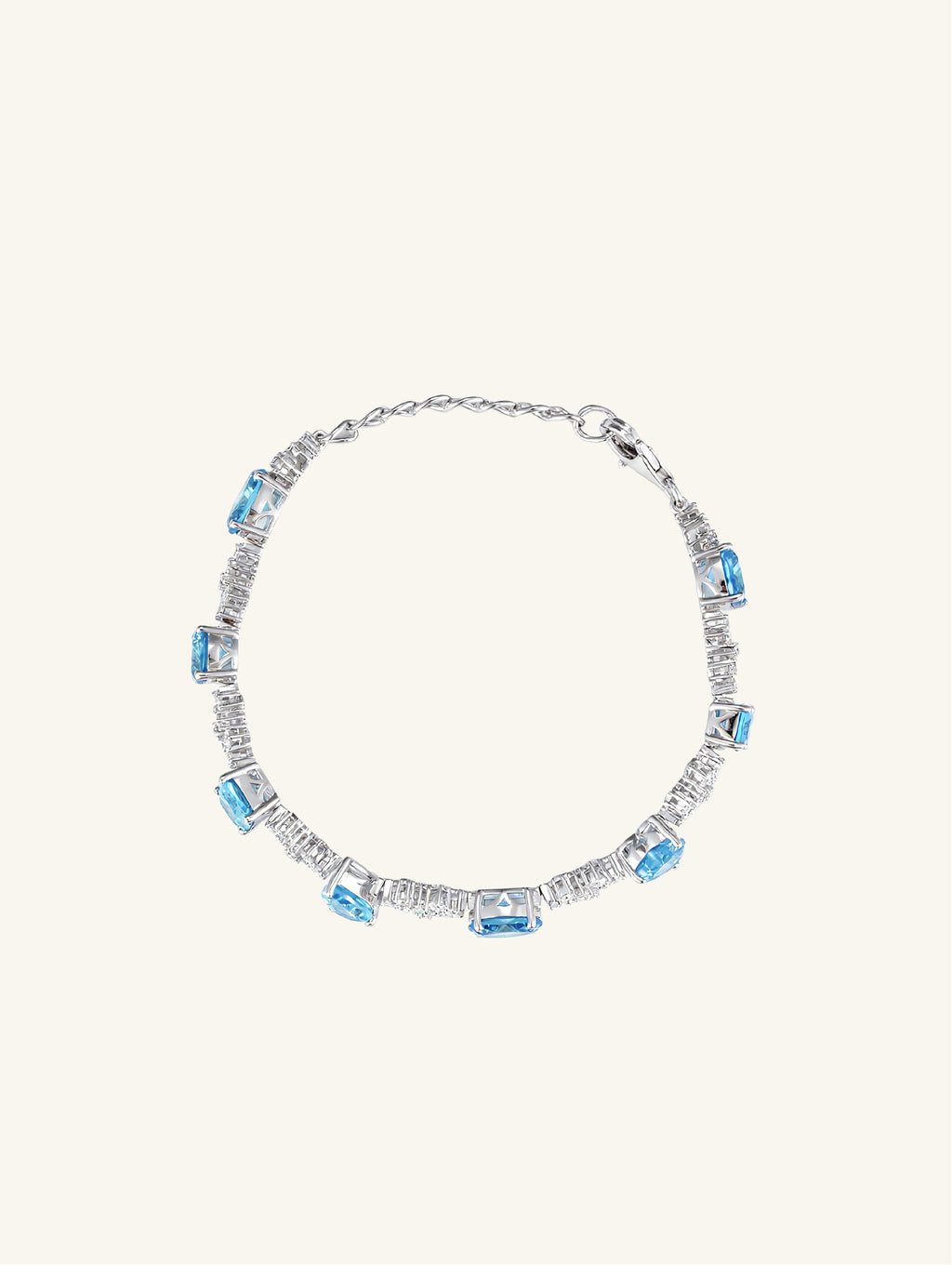 Small Sapphire Diamond 14K Bracelet