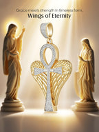 Angel Wings Pavé Pendant