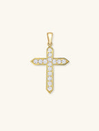 14K Diamond Cross Pendant