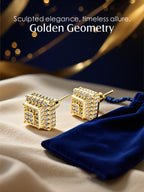 Everyday Sparkle Studs – Pavé Square