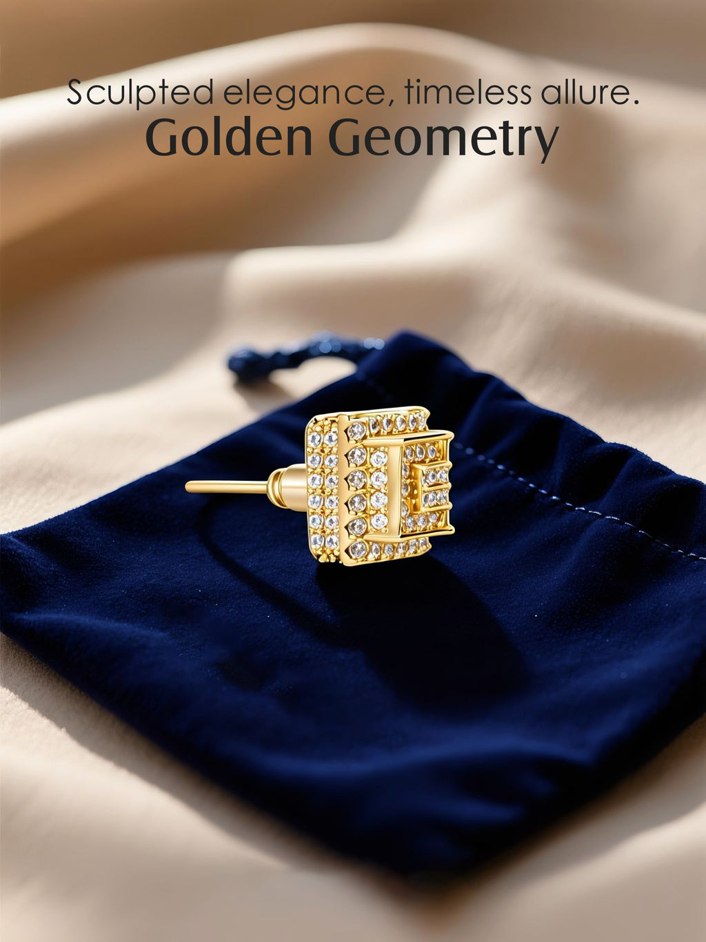 Everyday Sparkle Studs – Pavé Square