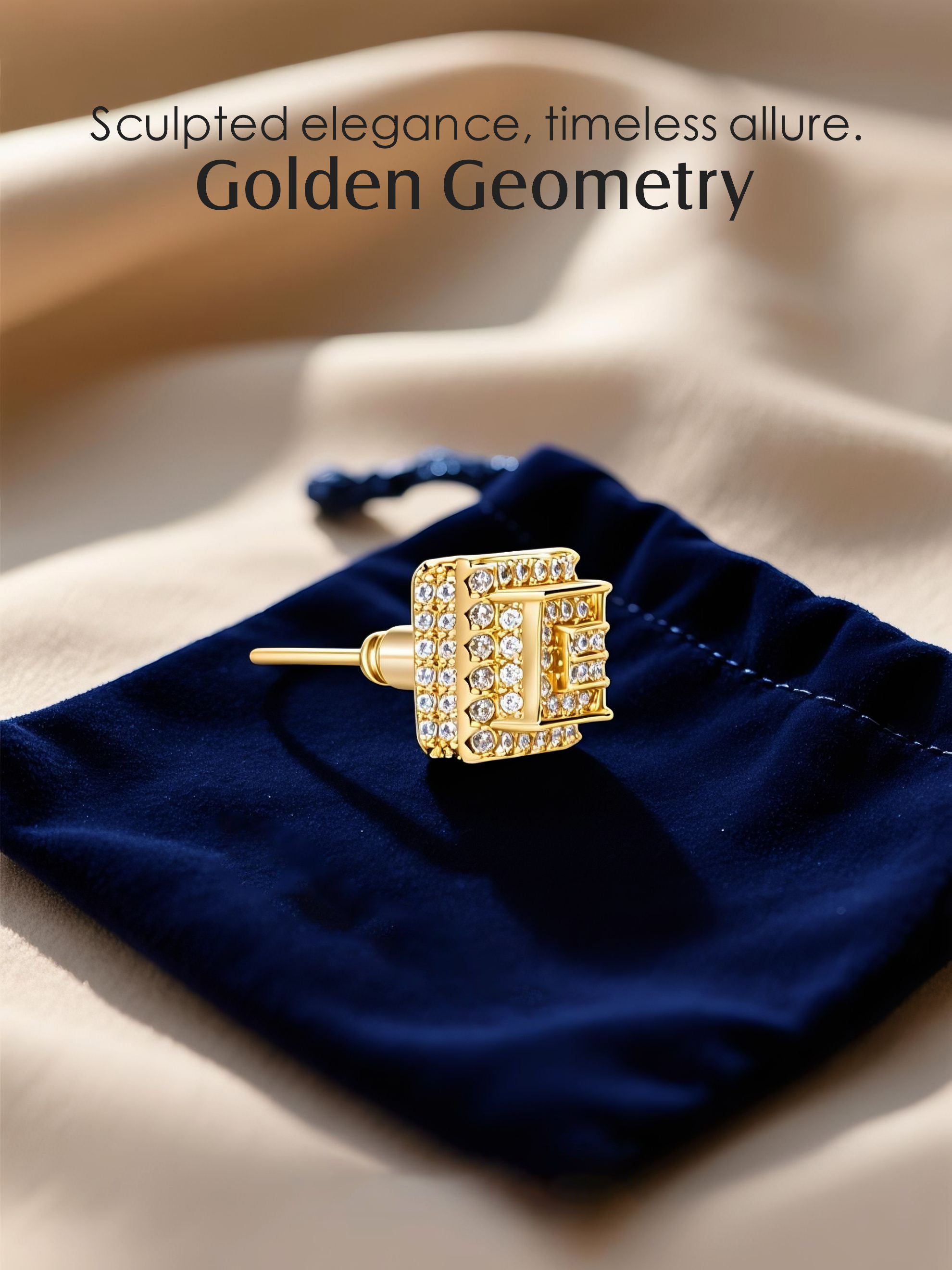 Everyday Sparkle Studs – Pavé Square