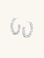 14K Sugar Cube Diamond Earrings