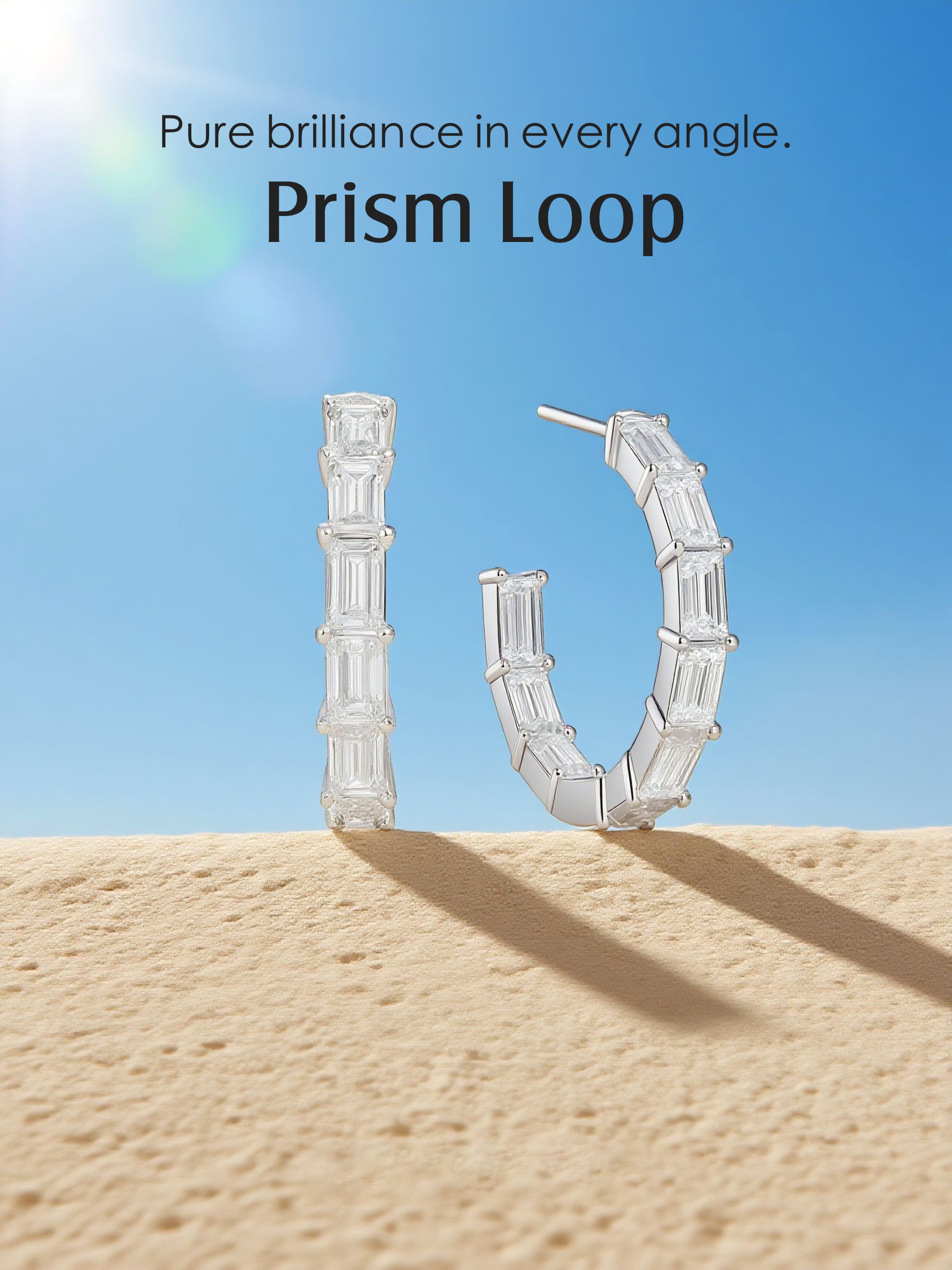 14K Sugar Cube Diamond Earrings