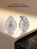 14K Pave-Set Diamond Earrings