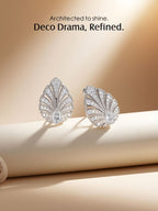 14K Pave-Set Diamond Earrings