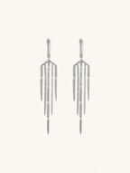 14K Tassel-Line Diamond Earrings