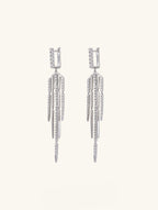 14K Tassel-Line Diamond Earrings