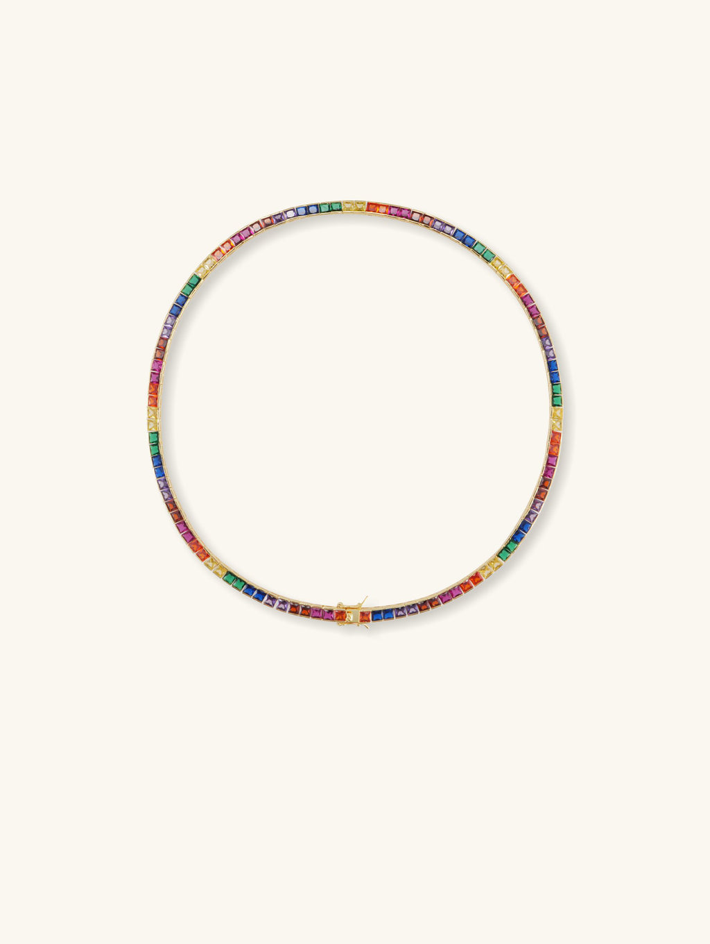 14K Rainbow Diamond Necklace