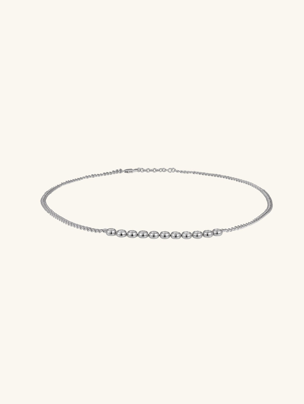14K Sleek Bubble Diamond Necklace