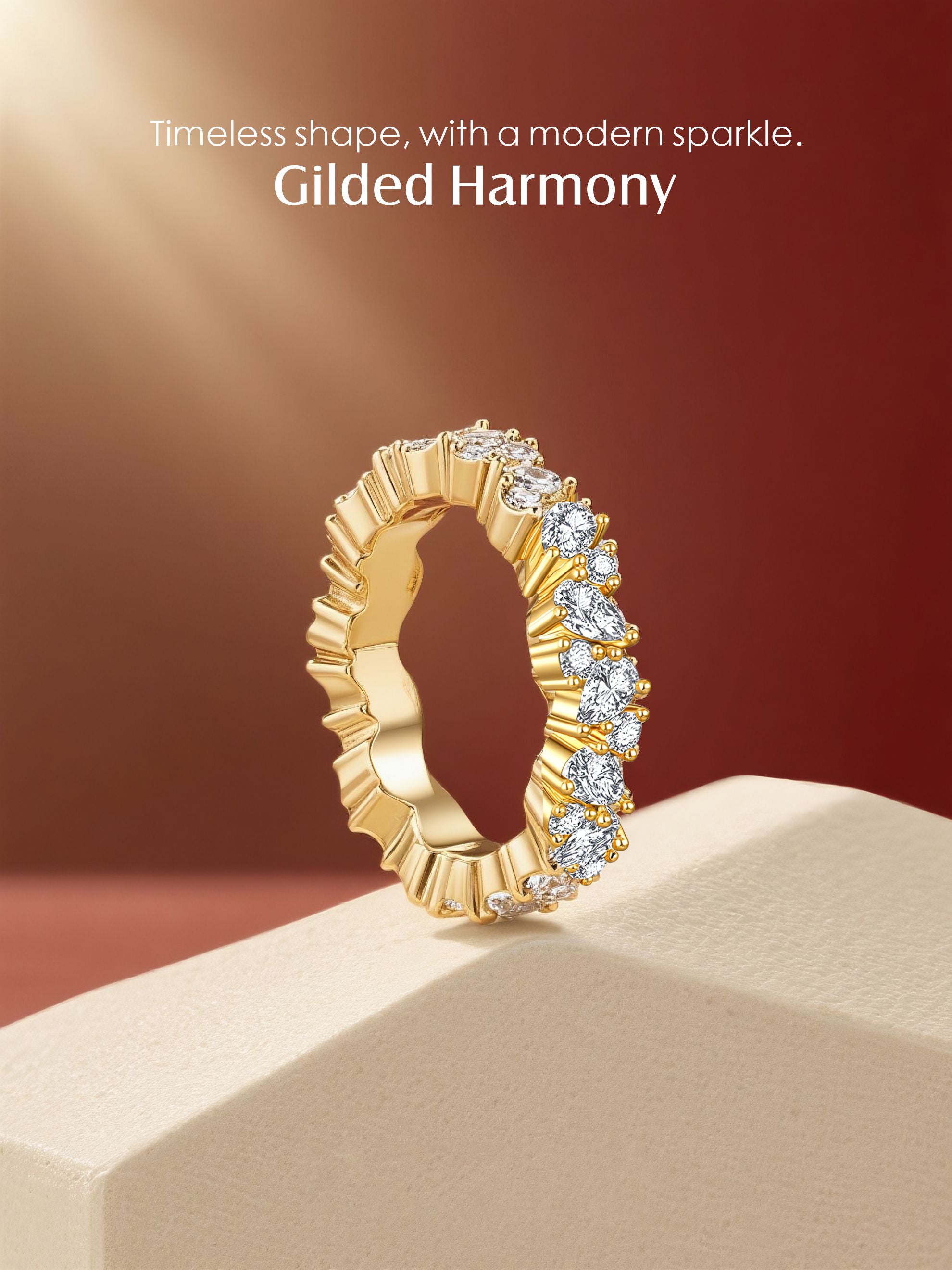 14K Irregular Diamond Ring