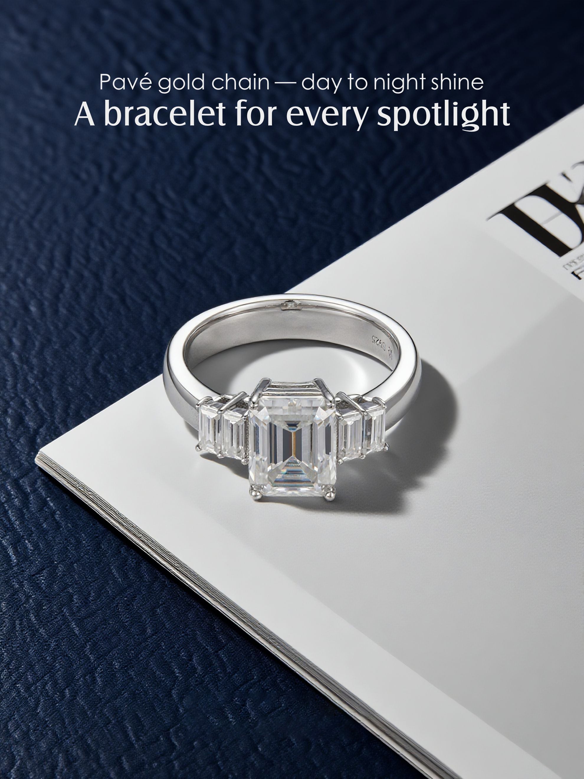 14K Large Square Ring