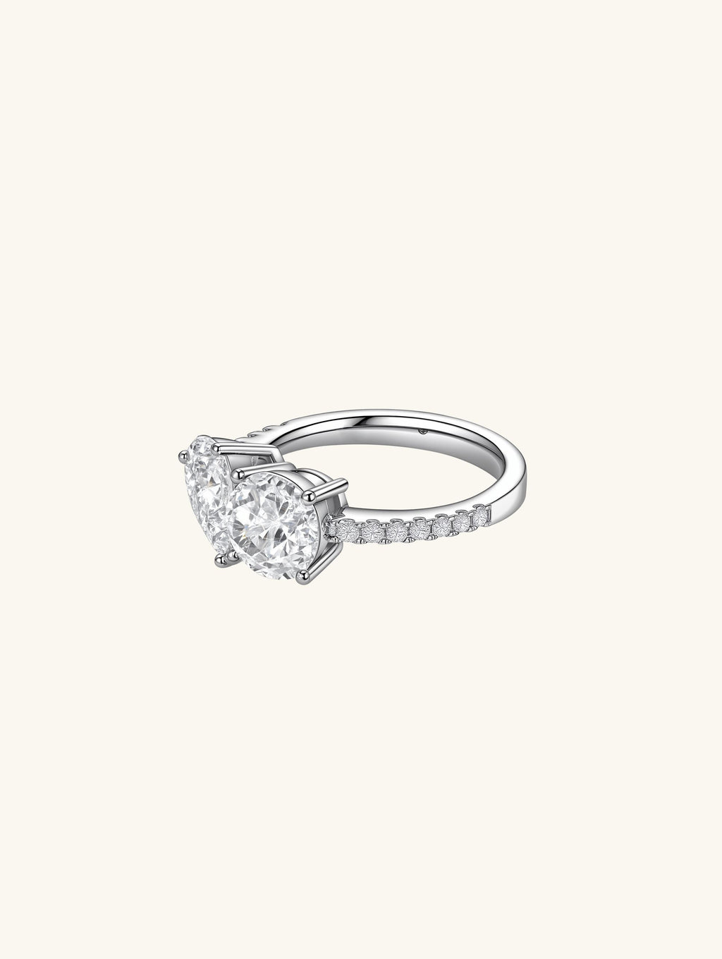 14K Large Double Diamond Ring