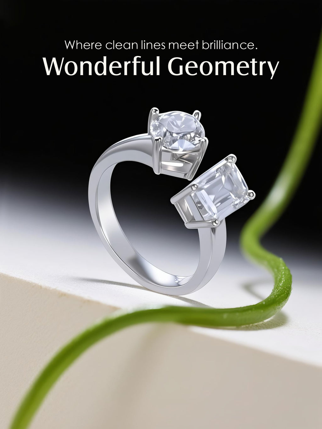 Double Gemstone 14K Ring