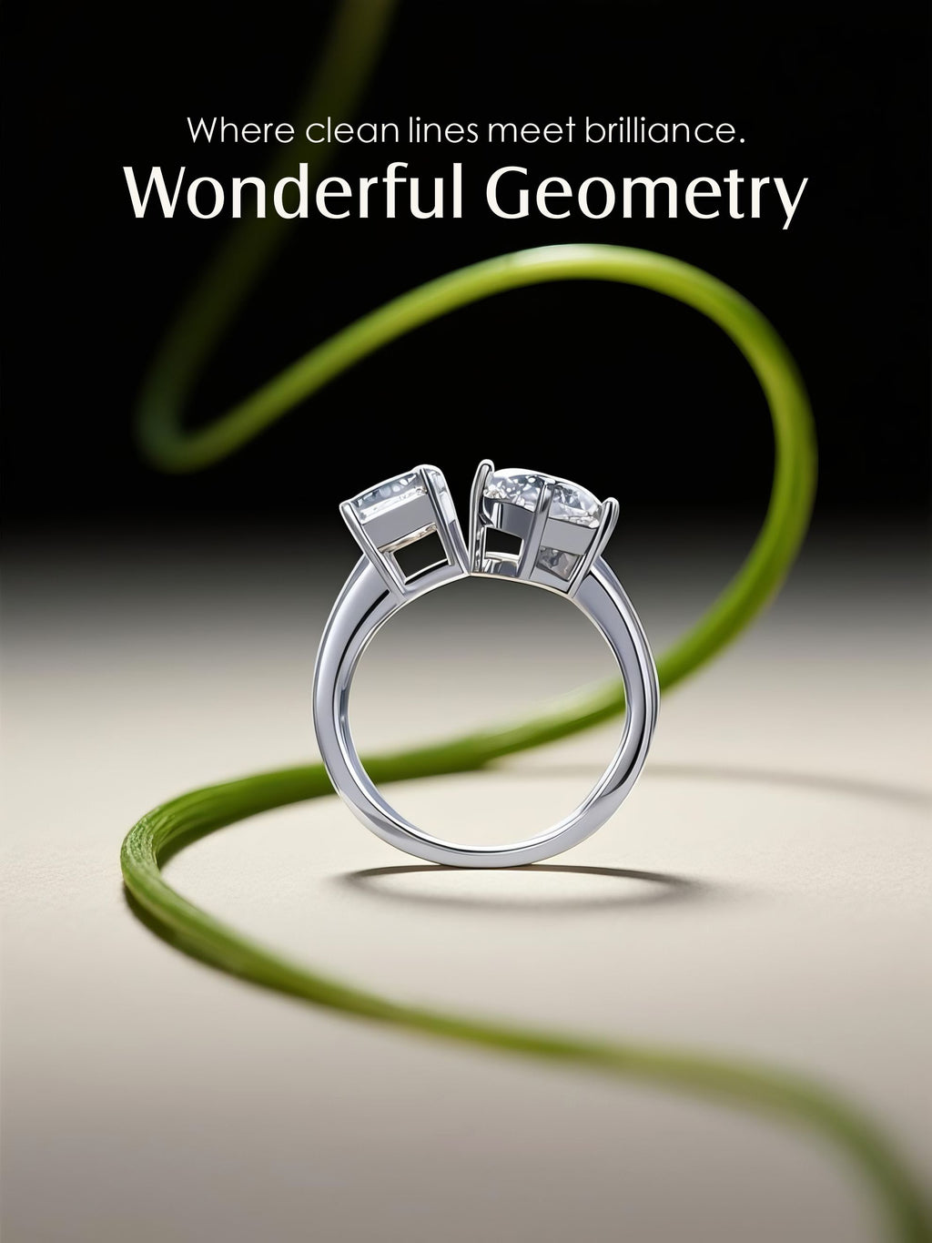 Double Gemstone 14K Ring