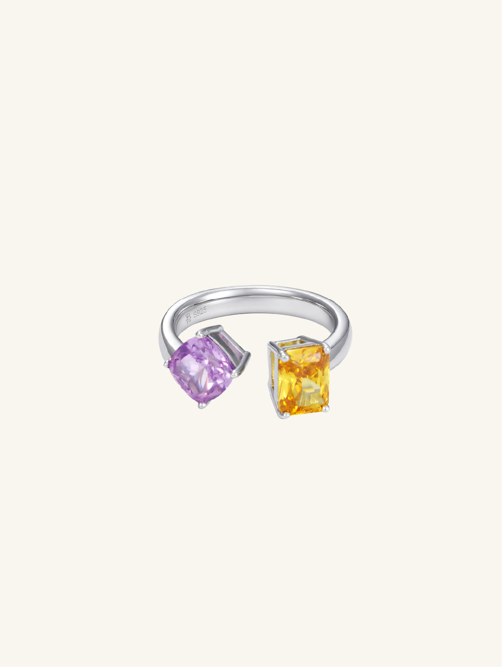 Two-Color Gemstone 14K Ring