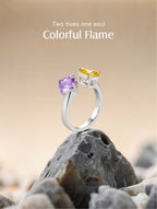 Two-Color Gemstone 14K Ring
