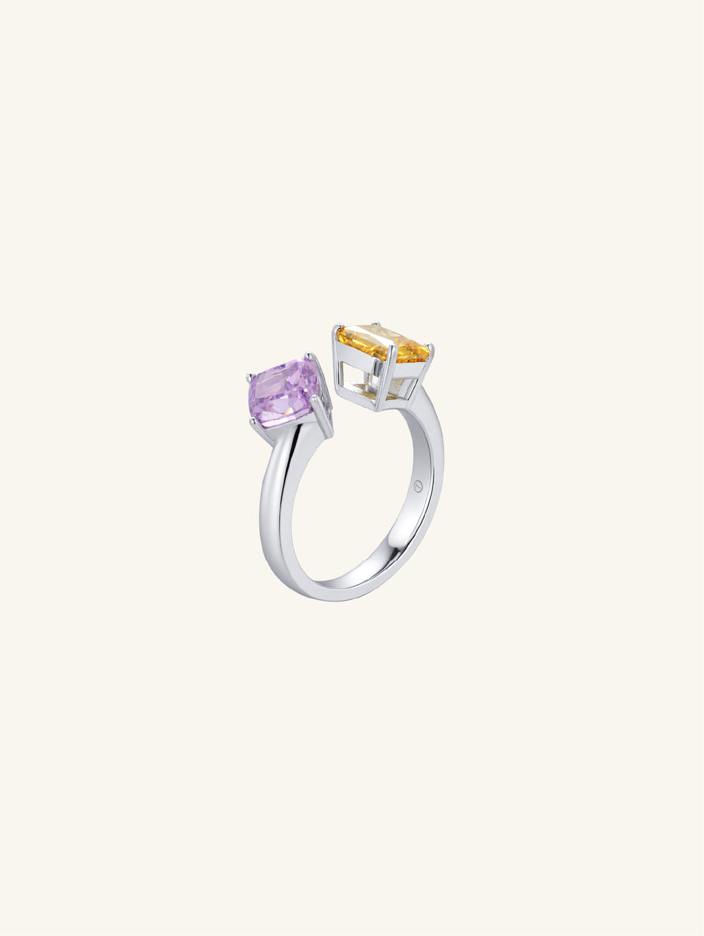 Two-Color Gemstone 14K Ring