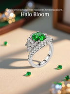 Round 14K Colored Gemstone Diamond Ring